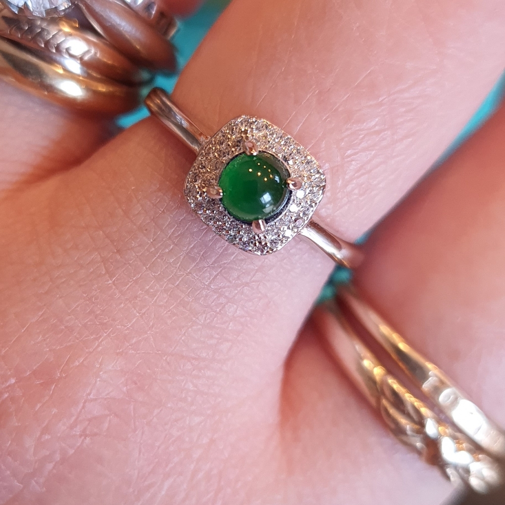 Untreated Guatemala Jadeite Jade Ring